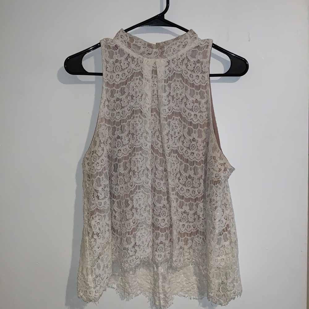 Sleeveless Lace Blouse